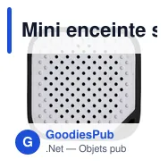 Mini enceinte sans fil personnalisable Renzo avec logo - Miniature 1
