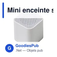 Mini enceinte sans fil personnalisable Renzo avec logo - Miniature 2