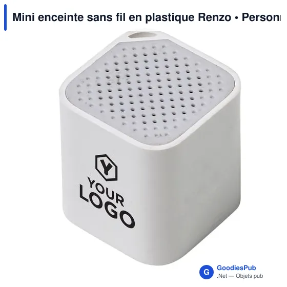 Mini enceinte sans fil personnalisable Renzo avec logo - Image 8