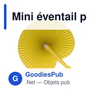 Mini éventail pliable personnalisable en plastique avec logo - 8 coloris - Miniature 6
