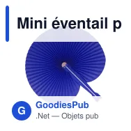 Mini éventail pliable personnalisable en plastique avec logo - 8 coloris - Miniature 8