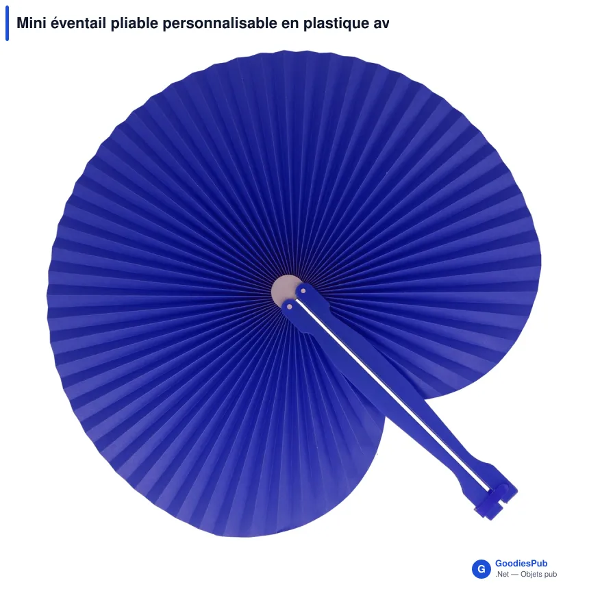 Mini éventail pliable personnalisable en plastique avec logo - 8 coloris - Image 8