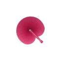 Variante Rose - Mini éventail pliable personnalisable en plastique avec logo - 8 coloris