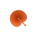 Variante Orange - Mini éventail pliable personnalisable en plastique avec logo - 8 coloris