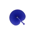 Variante Bleu - Mini éventail pliable personnalisable en plastique avec logo - 8 coloris