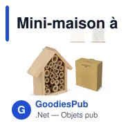 Mini-maison à abeilles personnalisable en bois certifié FSC avec logo - Bois - Miniature 1
