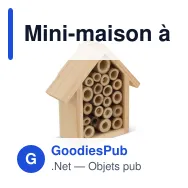 Mini-maison à abeilles personnalisable en bois certifié FSC avec logo - Bois - Miniature 2