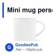 Mini mug personnalisable en sublimation grès cérame 180 ml avec logo - Miniature 2