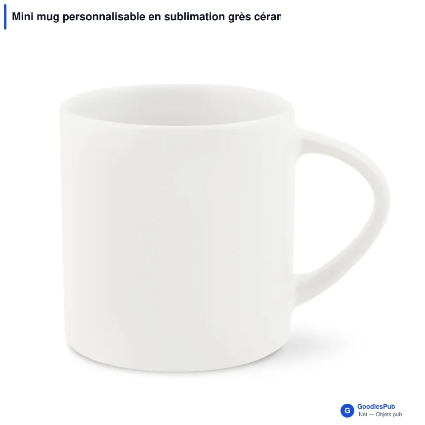 Mini mug personnalisable en sublimation grès cérame 180 ml avec logo - Image 2