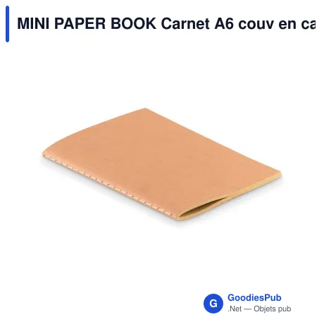 MINI PAPER BOOK Carnet A6 couv en carton