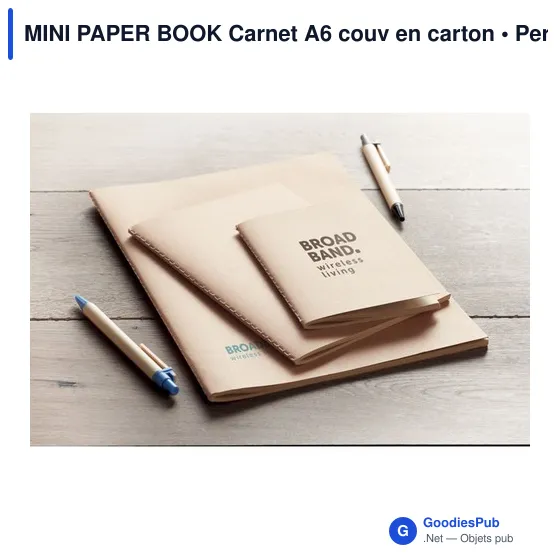 MINI PAPER BOOK Carnet A6 couv en carton - Image 5