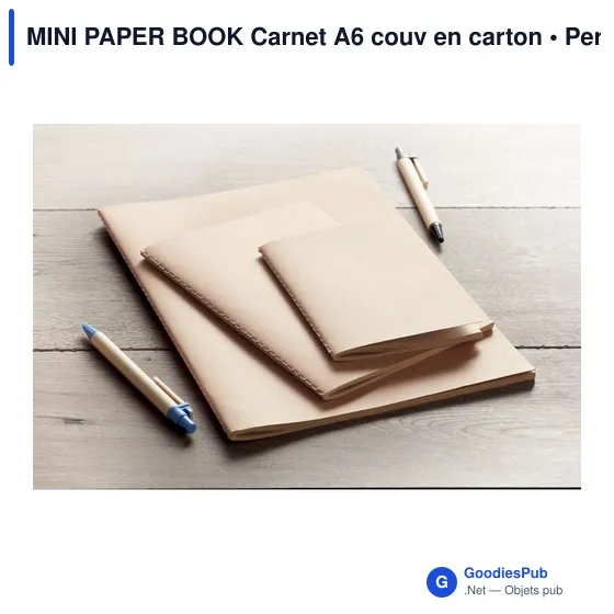 MINI PAPER BOOK Carnet A6 couv en carton - Image 6