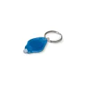 Variante Bleu foncé givré - Porte-clés lampe personnalisable en ABS et inox avec logo - Mini format