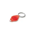Variante Rouge givré - Porte-clés lampe personnalisable en ABS et inox avec logo - Mini format