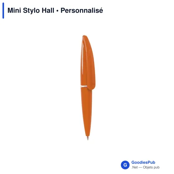 Stylo bille personnalisable Mini Stylo Hall avec logo - Image 4