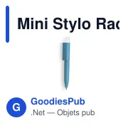 Stylo bille personnalisable Mini Stylo Radun avec logo - Miniature 1