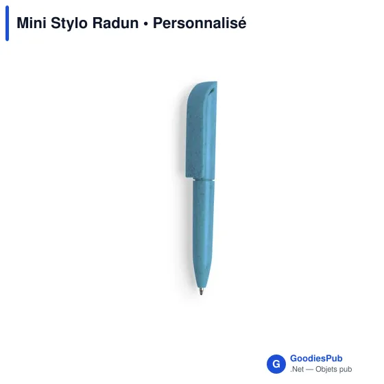 Stylo bille personnalisable Mini Stylo Radun avec logo - Image 1