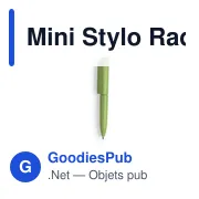 Stylo bille personnalisable Mini Stylo Radun avec logo - Miniature 4