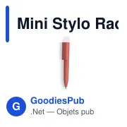 Stylo bille personnalisable Mini Stylo Radun avec logo - Miniature 7