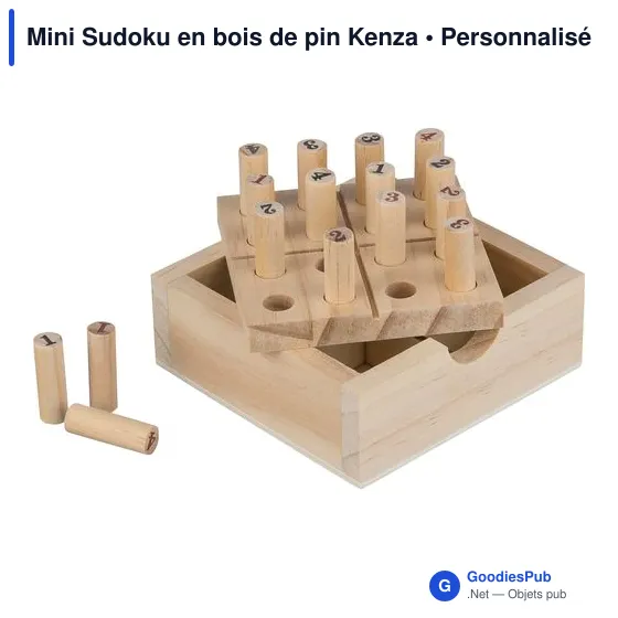 Mini Sudoku en bois de pin Kenza - Image 2