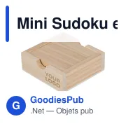 Mini Sudoku en bois de pin Kenza - Miniature 3