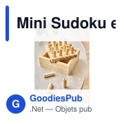 Mini Sudoku en bois de pin Kenza - Miniature 4