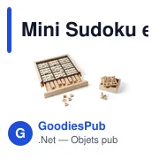 Mini Sudoku en bois de pin Kenza - Miniature 5