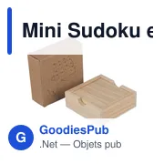 Mini Sudoku en bois de pin Kenza - Miniature 7