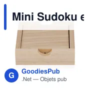 Mini Sudoku en bois de pin Kenza - Miniature 8