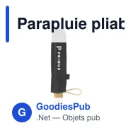 Parapluie pliable personnalisable Mini Umbrella RCS RPET avec logo - Miniature 1