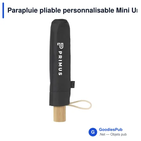 Parapluie pliable personnalisable Mini Umbrella RCS RPET avec logo