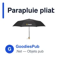 Parapluie pliable personnalisable Mini Umbrella RCS RPET avec logo - Miniature 2