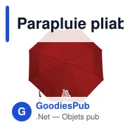 Parapluie pliable personnalisable Mini Umbrella RCS RPET avec logo - Miniature 11