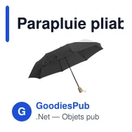 Parapluie pliable personnalisable Mini Umbrella RCS RPET avec logo - Miniature 3