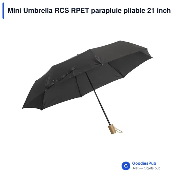 Parapluie pliable personnalisable Mini Umbrella RCS RPET avec logo - Image 3
