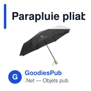 Parapluie pliable personnalisable Mini Umbrella RCS RPET avec logo - Miniature 5