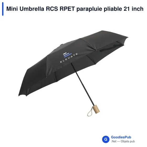 Parapluie pliable personnalisable Mini Umbrella RCS RPET avec logo - Image 5