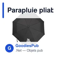 Parapluie pliable personnalisable Mini Umbrella RCS RPET avec logo - Miniature 6