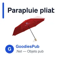 Parapluie pliable personnalisable Mini Umbrella RCS RPET avec logo - Miniature 7