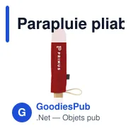 Parapluie pliable personnalisable Mini Umbrella RCS RPET avec logo - Miniature 8