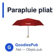 Parapluie pliable personnalisable Mini Umbrella RCS RPET avec logo - Miniature 9