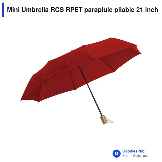 Parapluie pliable personnalisable Mini Umbrella RCS RPET avec logo - Image 10