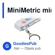 Mètre de charpentier personnalisable MiniMetric avec logo - Miniature 1