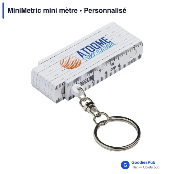 Mètre de charpentier personnalisable MiniMetric avec logo - Image 1