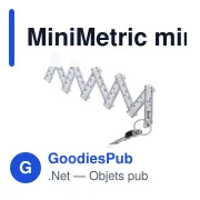 Mètre de charpentier personnalisable MiniMetric avec logo - Miniature 2