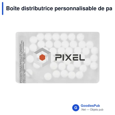 Boîte distributrice personnalisable de pastilles à la menthe - MintHolderavec logo