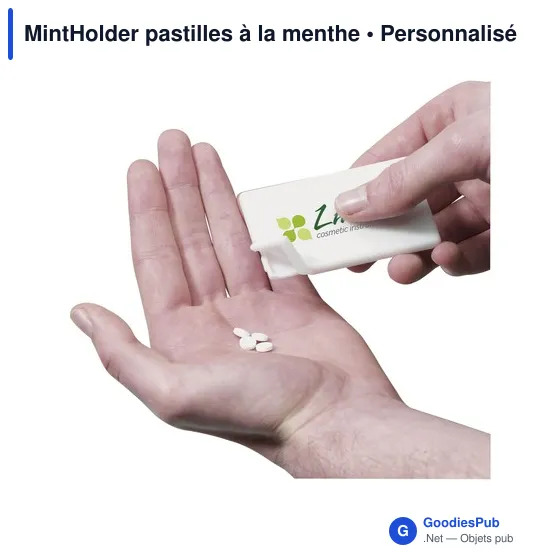 Boîte distributrice personnalisable de pastilles à la menthe - MintHolderavec logo - Image 3