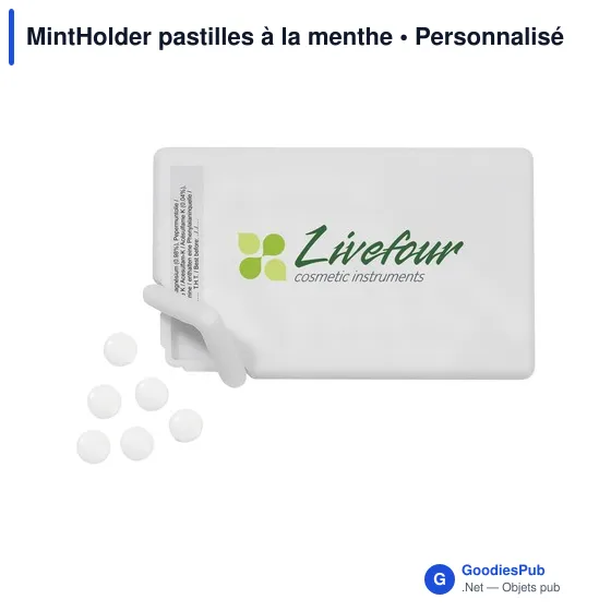 Boîte distributrice personnalisable de pastilles à la menthe - MintHolderavec logo - Image 4