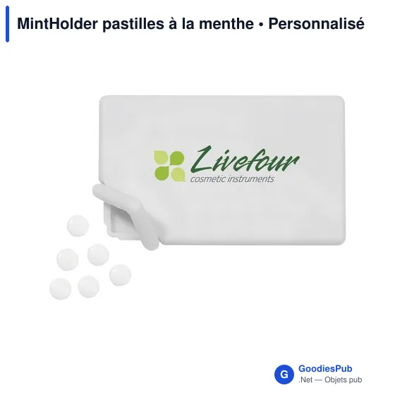 Boîte distributrice personnalisable de pastilles à la menthe - MintHolderavec logo - Image 6