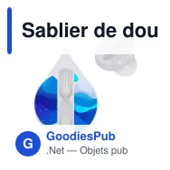 Sablier de douche personnalisable 5 minutes avec logo - Goutte d'eau - Miniature 1